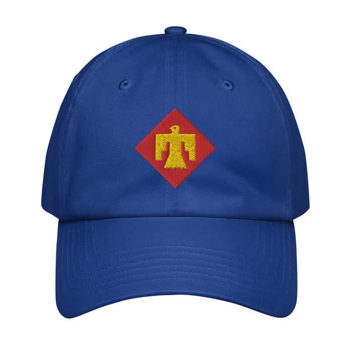 45th Infantry Division Embroidered Under Armour® Dad Hat Tactically Acquired Royal Blue  