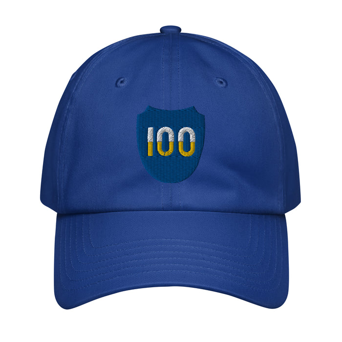 100th Infantry Division Embroidered Under Armour® Dad Hat Tactically Acquired Royal Blue  