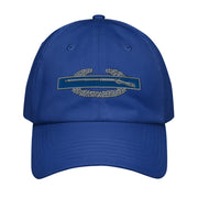 U.S. Army CIB Embroidered Under Armour® Dad Hat Tactically Acquired Royal Blue  
