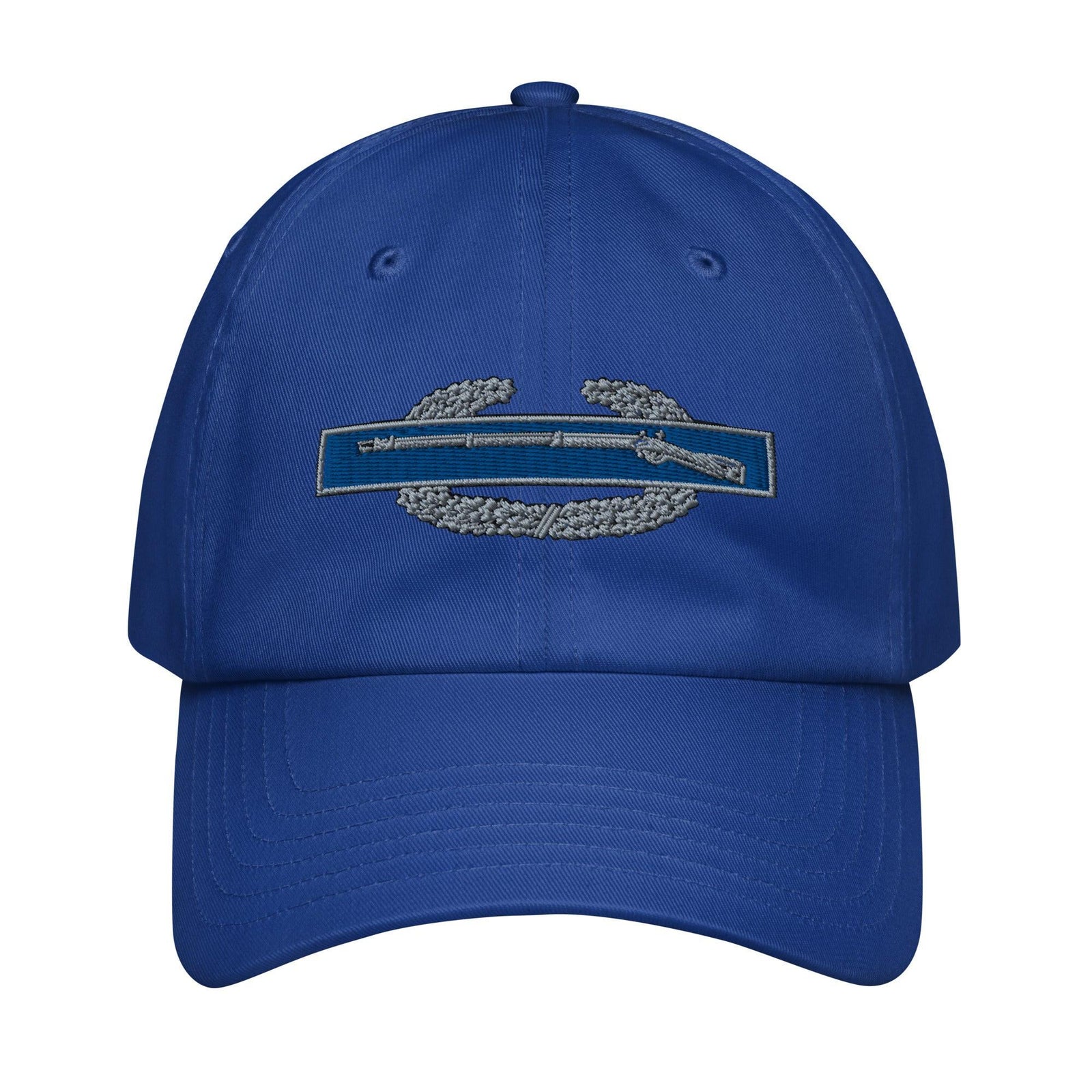 U.S. Army CIB Embroidered Under Armour® Dad Hat Tactically Acquired Royal Blue  
