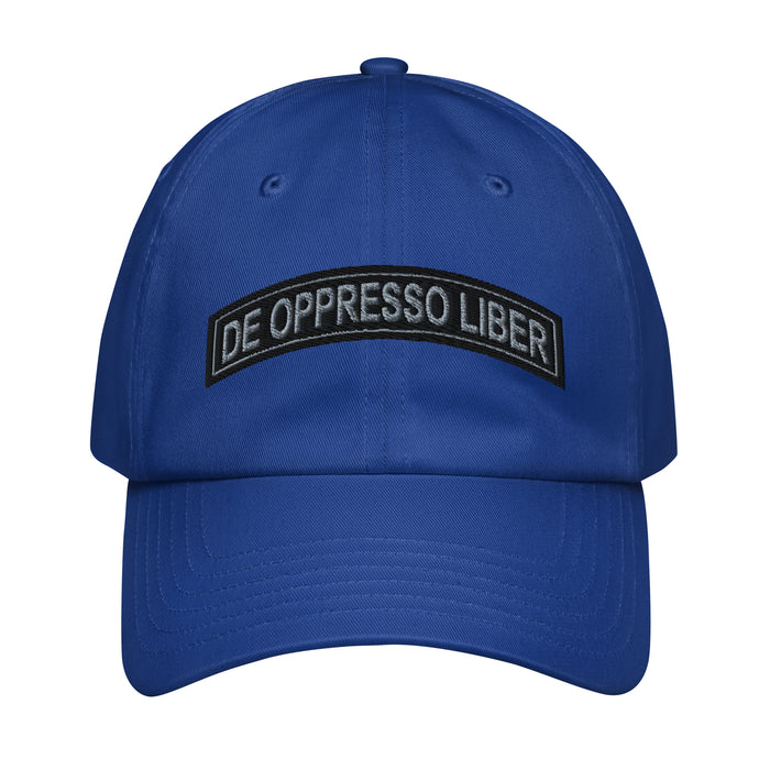 De Oppresso Liber Special Forces Tab Embroidered Under Armour® Dad Hat Tactically Acquired Royal Blue  