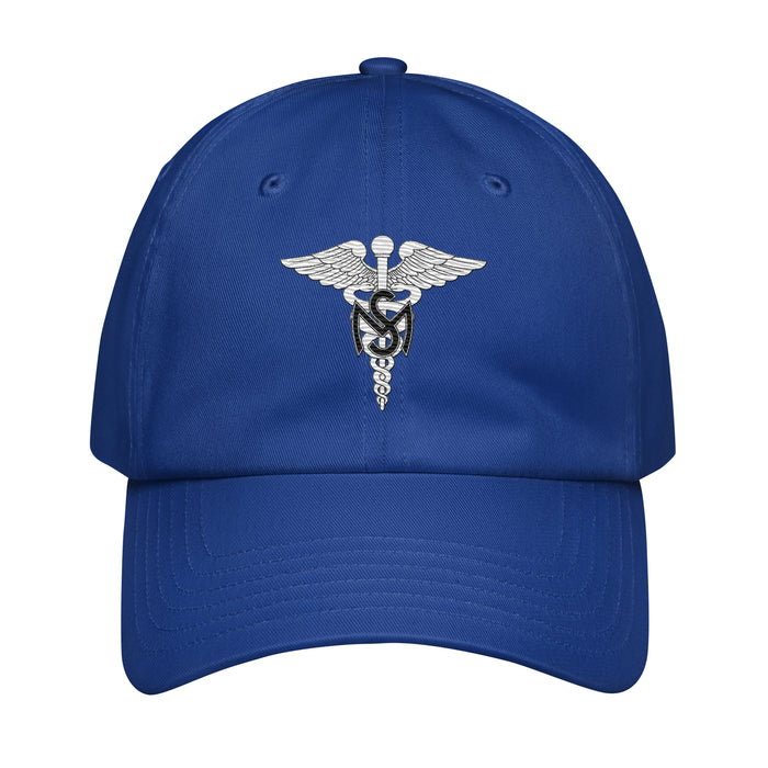 U.S. Army Medical Service Corps Embroidered Under Armour® Dad Hat Tactically Acquired Royal Blue  