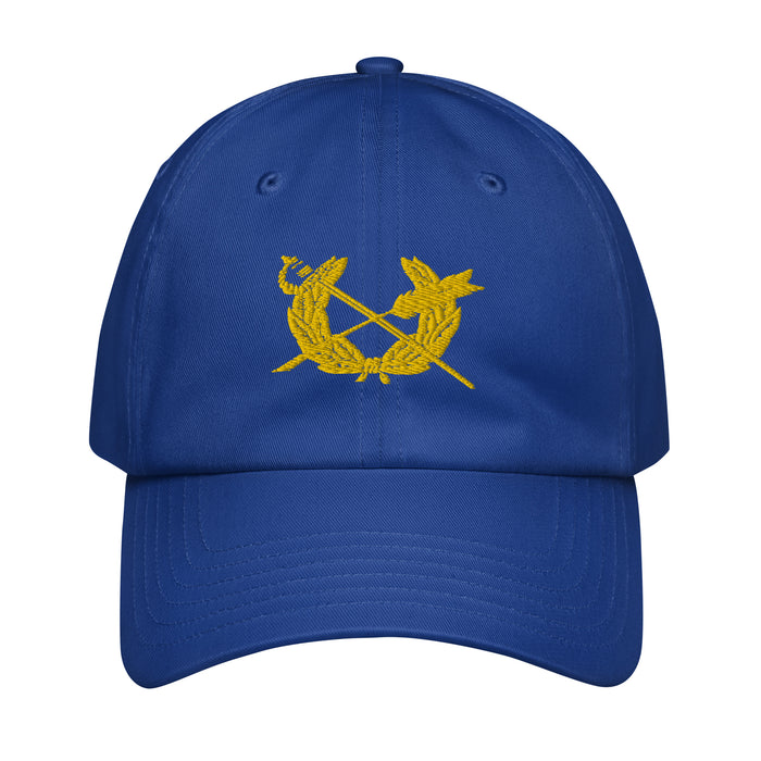 U.S. Army JAG Corps Embroidered Under Armour® Dad Hat Tactically Acquired Royal Blue  