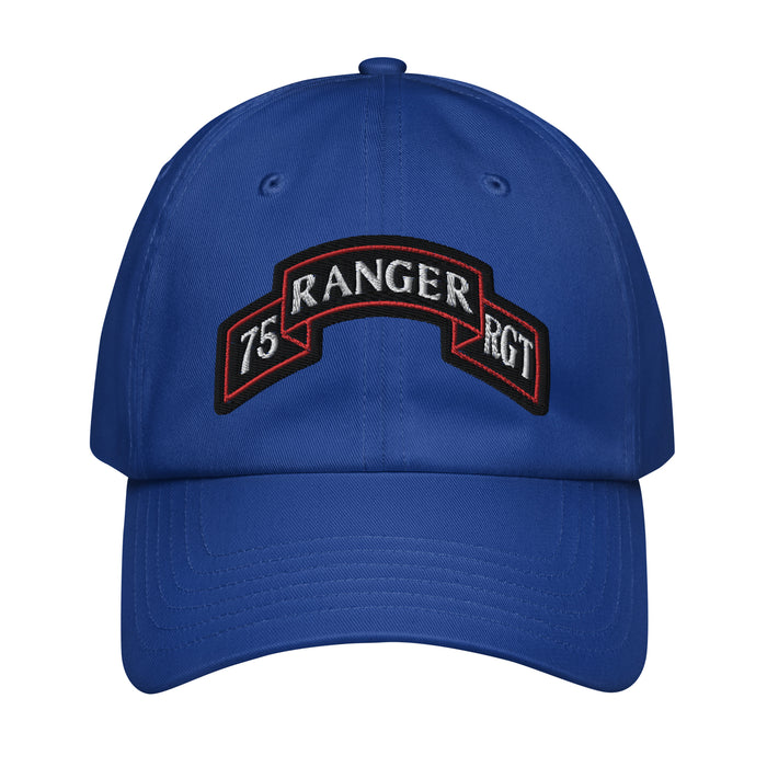 75th Ranger Regiment Tab Embroidered Under Armour® Dad Hat Tactically Acquired Royal Blue  