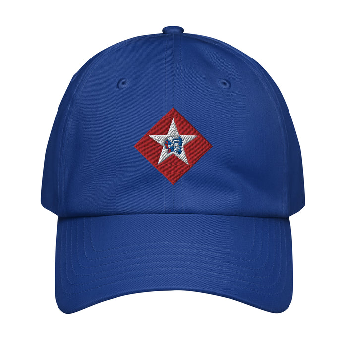 1/6 Marines Embroidered Under Armour® Dad Hat Tactically Acquired Royal Blue  