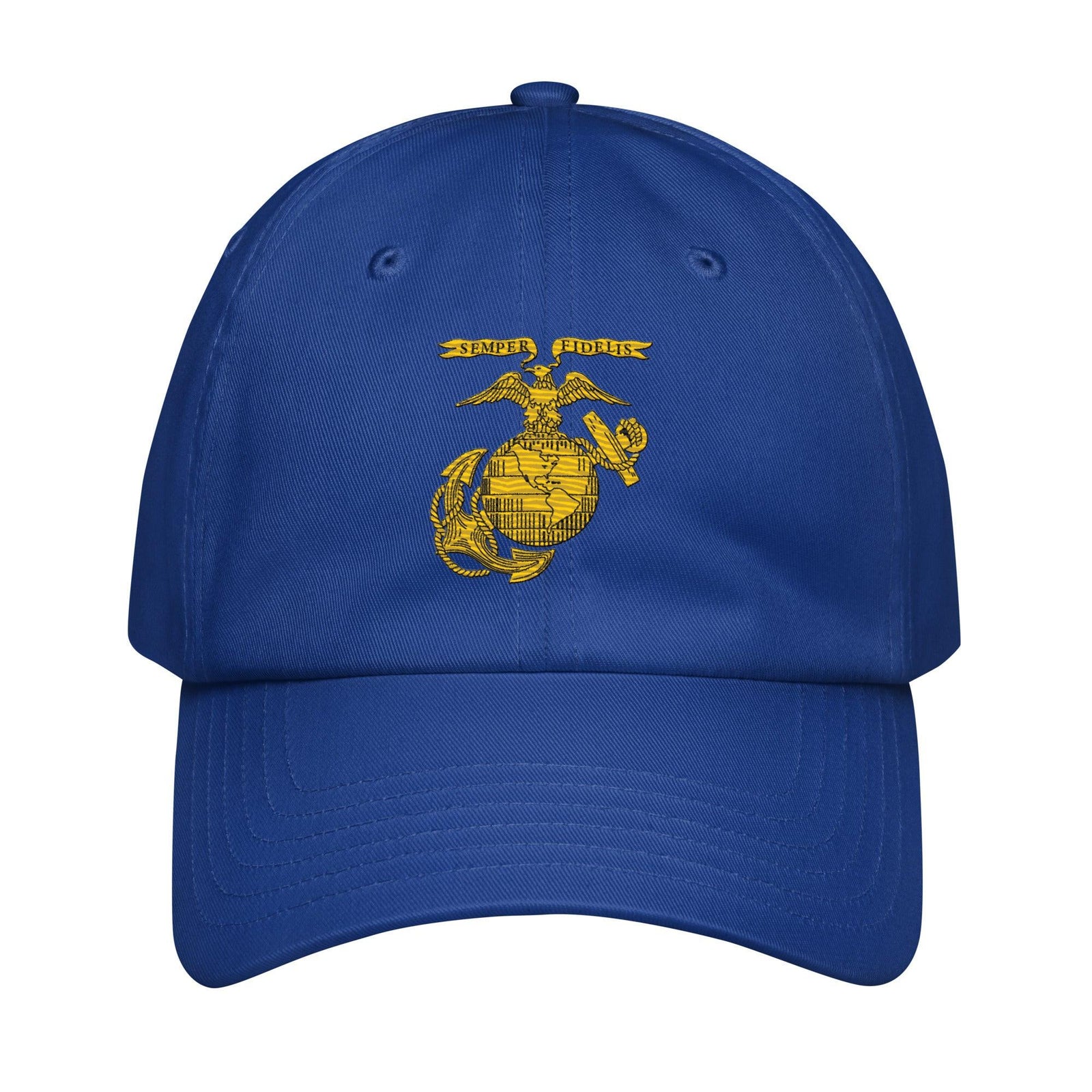 U.S. Marine Corps Embroidered 1936 EGA Under Armour® Dad Hat Tactically Acquired Royal Blue  
