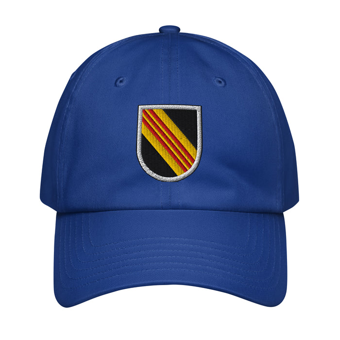 5th SFG (A) Beret Flash Embroidered Under Armour® Dad Hat Tactically Acquired Royal Blue