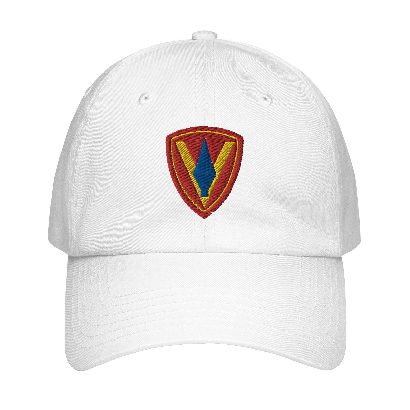 5th Marine Division Embroidered Under Armour® Dad Hat Tactically Acquired White  