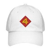 4th Marine Division Embroidered Under Armour® Dad Hat Tactically Acquired White  