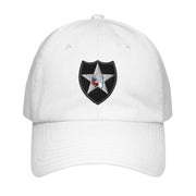 2nd Infantry Division Embroidered Under Armour® Dad Hat Tactically Acquired White  