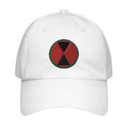7th Infantry Division Embroidered Under Armour® Dad Hat Tactically Acquired White  