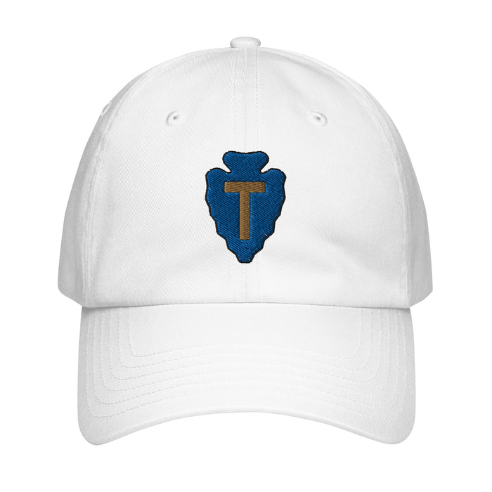 36th Infantry Division Embroidered Under Armour® Dad Hat Tactically Acquired White  