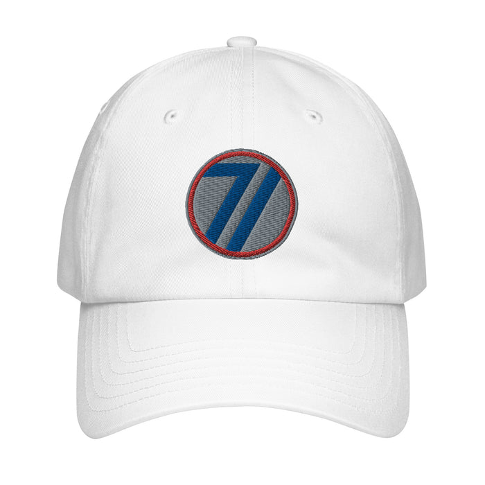 71st Infantry Division Embroidered Under Armour® Dad Hat Tactically Acquired White  