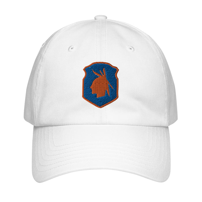 98th Infantry Division Embroidered Under Armour® Dad Hat Tactically Acquired White  