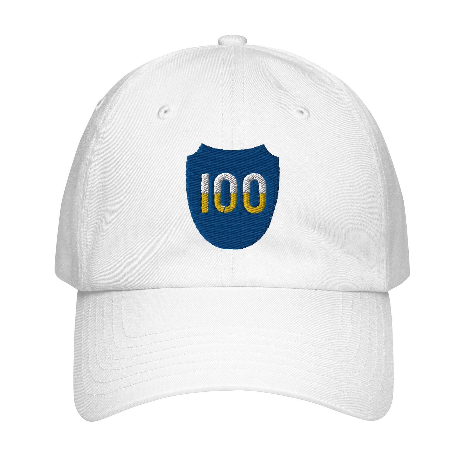 100th Infantry Division Embroidered Under Armour® Dad Hat Tactically Acquired White  