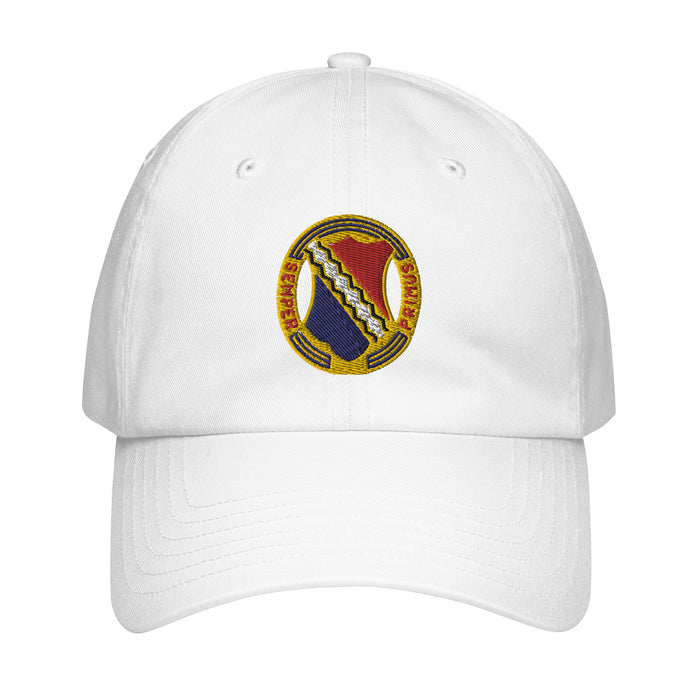 1st Infantry Regiment Embroidered Under Armour® Dad Hat Tactically Acquired White  