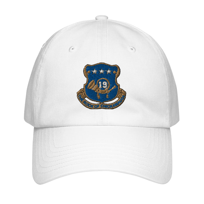 19th Infantry Regiment Embroidered Under Armour® Dad Hat Tactically Acquired White  