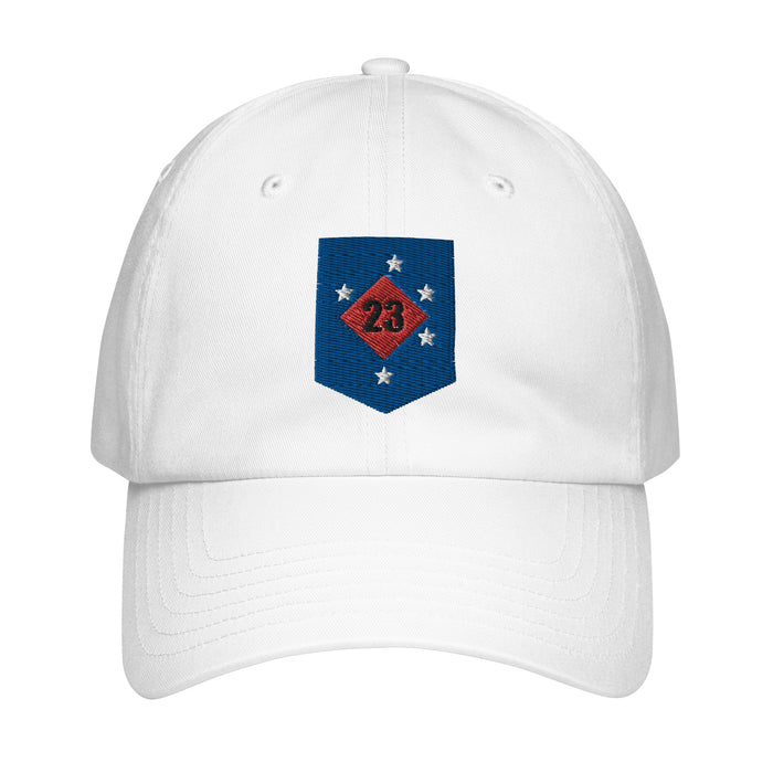 23rd Marine Regiment Embroidered Under Armour® Dad Hat Tactically Acquired White  