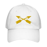 U.S. Army Special Forces Branch Insignia Embroidered Under Armour® Dad Hat Tactically Acquired White  