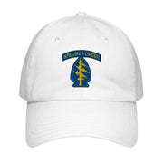 U.S. Army Special Forces Embroidered Under Armour® Dad Hat Tactically Acquired White  