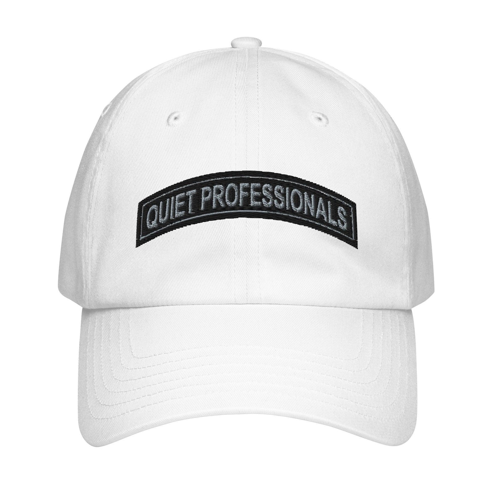 Quiet Professionals Embroidered Special Forces Tab Under Armour® Dad Hat Tactically Acquired White  