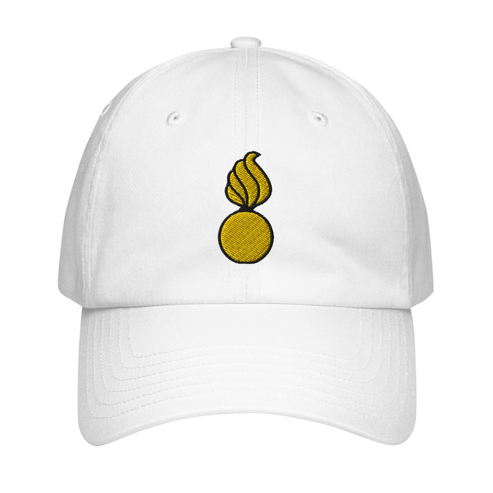 U.S. Army Ordnance Corps Embroidered Under Armour® Dad Hat Tactically Acquired White  