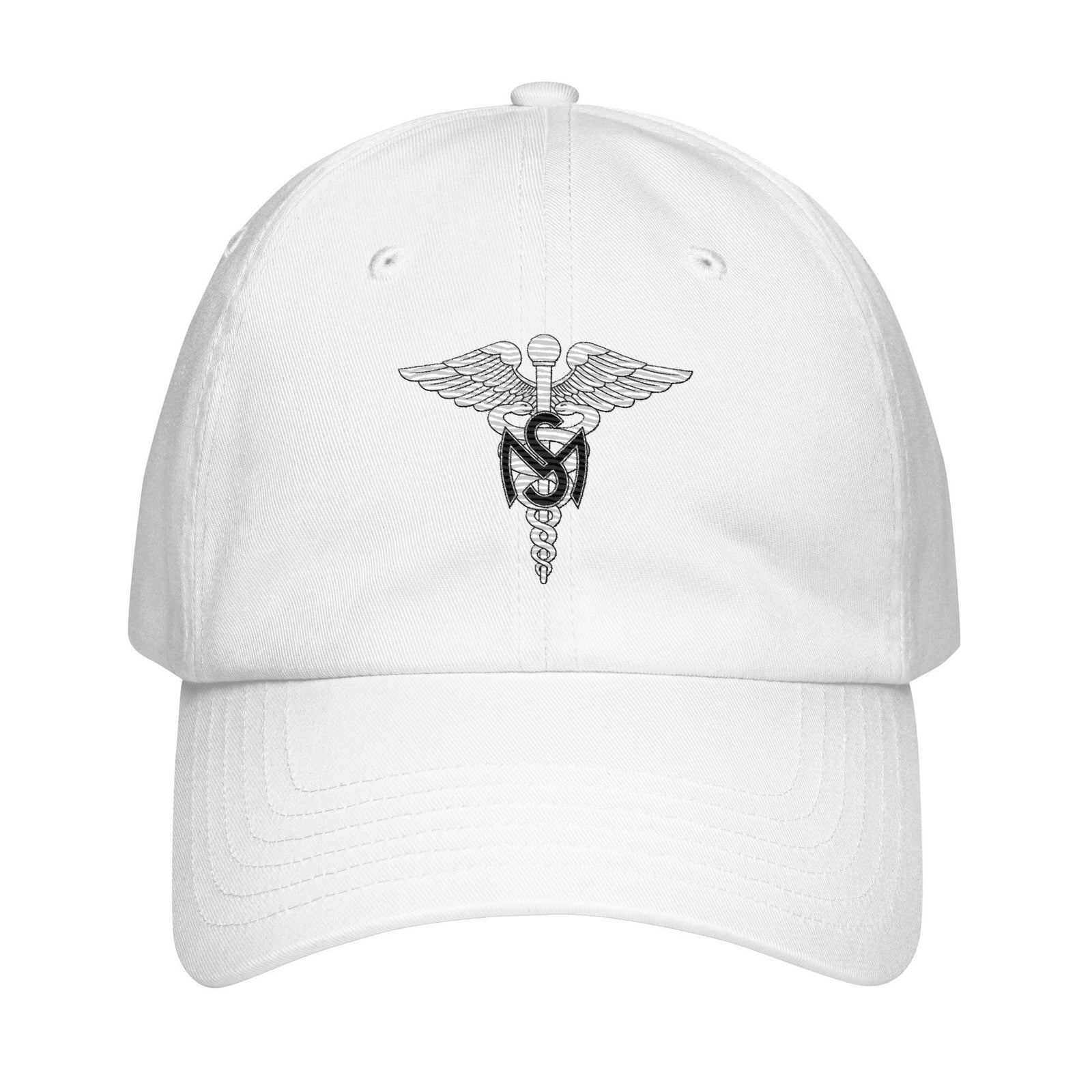 U.S. Army Medical Service Corps Embroidered Under Armour® Dad Hat Tactically Acquired White  