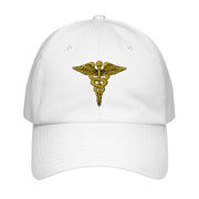 U.S. Army Medical Corps Embroidered Under Armour® Dad Hat Tactically Acquired White  