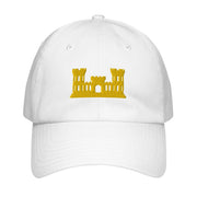 U.S. Army Corps of Engineers Embroidered Under Armour® Dad Hat Tactically Acquired White  