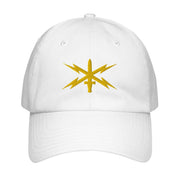 U.S. Army Cyber Corps Embroidered Under Armour® Dad Hat Tactically Acquired White  