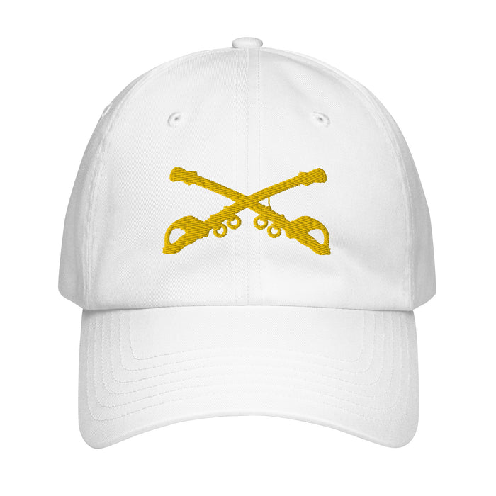 U.S. Army Cavalry Embroidered Under Armour® Dad Hat Tactically Acquired White  