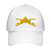 U.S. Army Armor Branch Embroidered Under Armour® Dad Hat Tactically Acquired White  