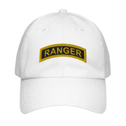 U.S. Army Ranger Tab Embroidered Under Armour® Dad Hat Tactically Acquired White  