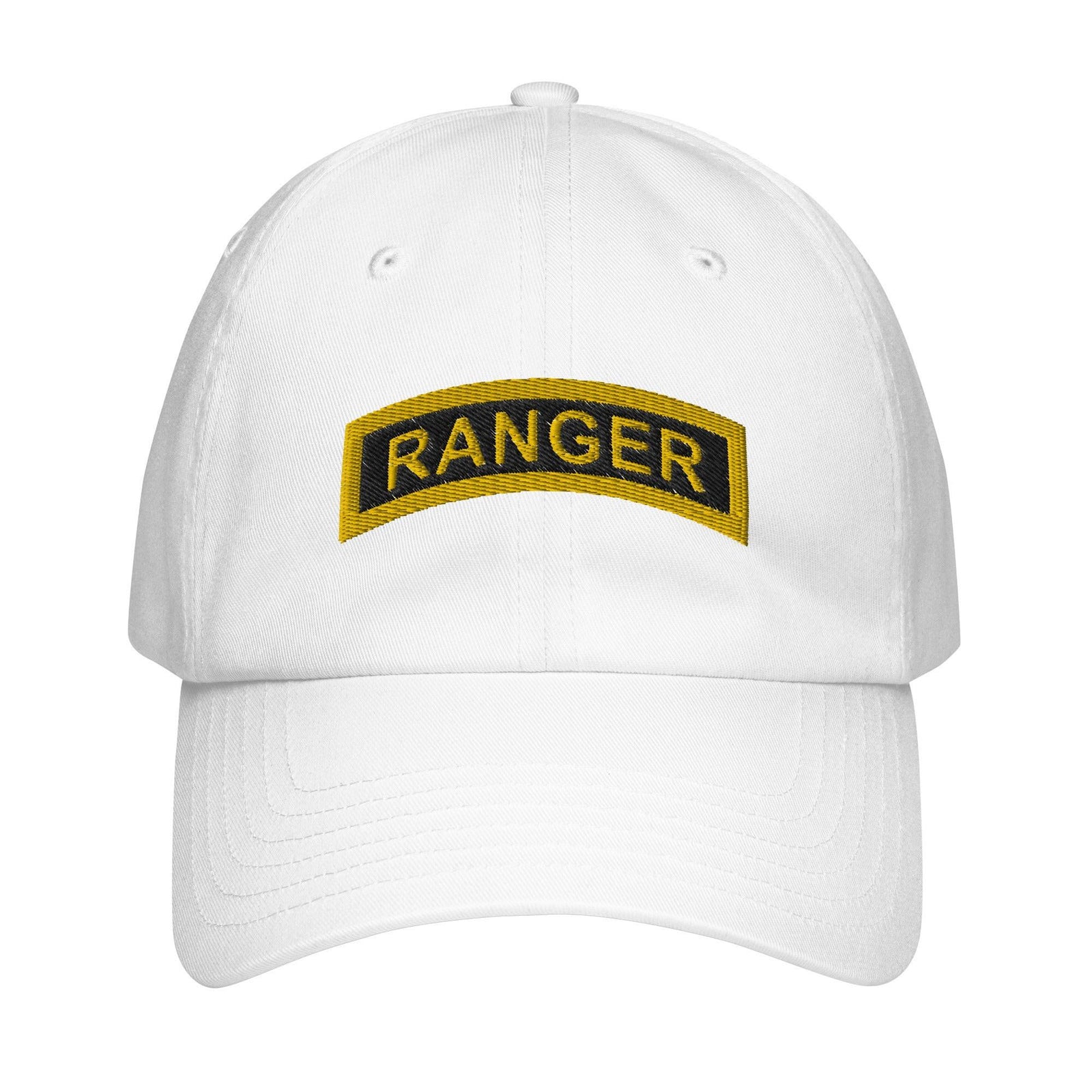 U.S. Army Ranger Tab Embroidered Under Armour® Dad Hat Tactically Acquired White  