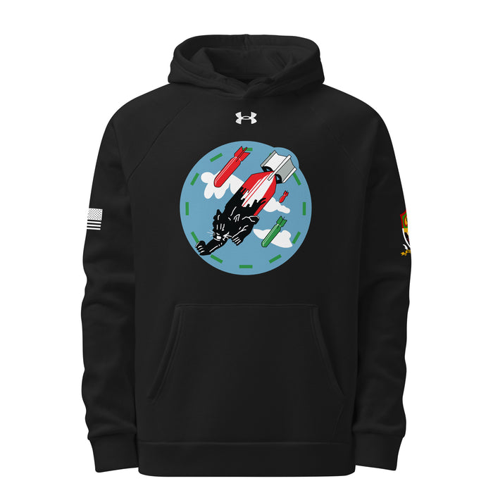 748th Bomb Squadron WW2 Under Armour® Unisex Hoodie Tactically Acquired Black S 