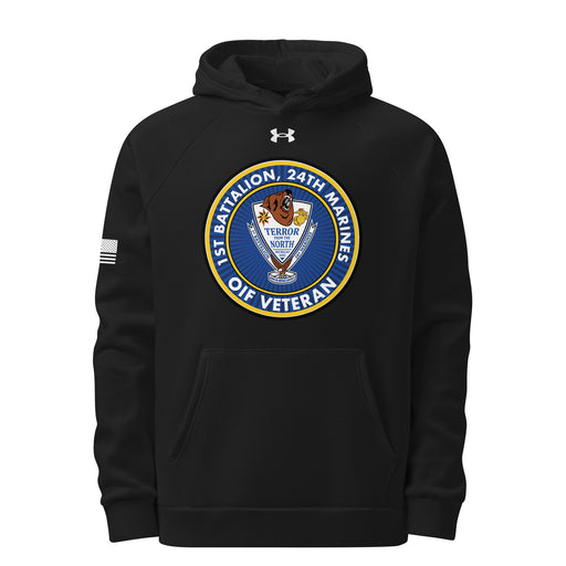 1/24 Marines OIF Veteran Under Armour® Hoodie Tactically Acquired Black S 