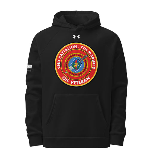 2/7 Marines OIF Veteran Under Armour® Hoodie Tactically Acquired Black S 