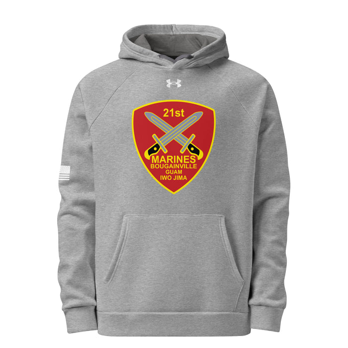 21st Marine Regiment Under Armour® Hoodie Tactically Acquired Grey S 