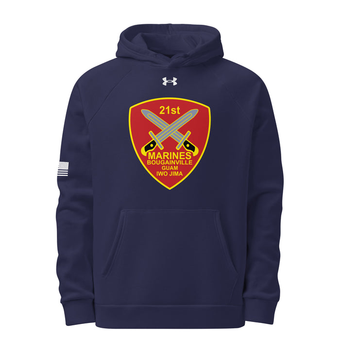 21st Marine Regiment Under Armour® Hoodie Tactically Acquired Navy S 