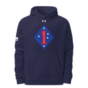 1st Marine Division Battle of Fallujah Under Armour® Hoodie Tactically Acquired Navy S 