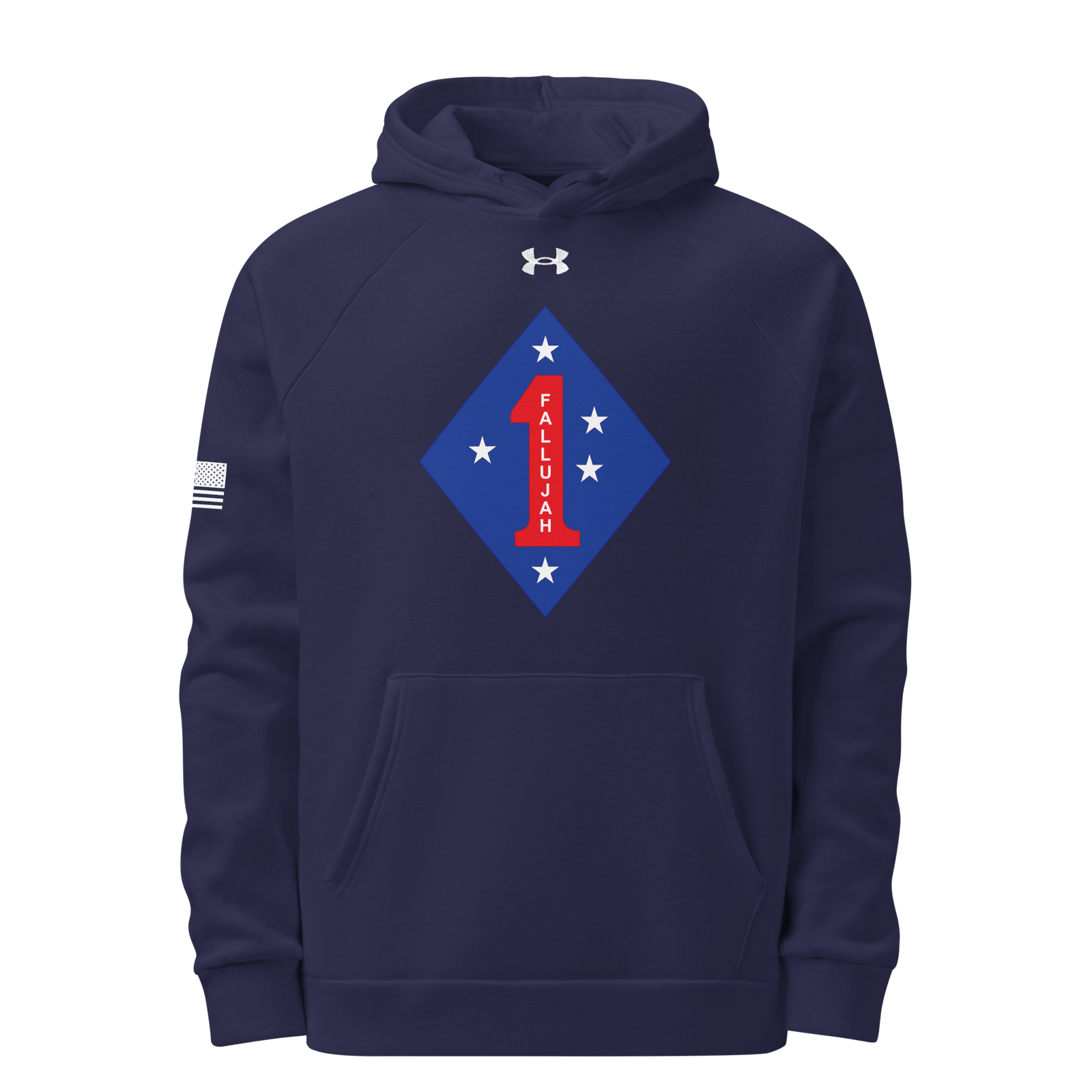 1st Marine Division Battle of Fallujah Under Armour® Hoodie Tactically Acquired Navy S 