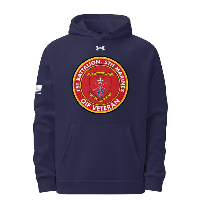 1/5 Marines OIF Veteran Under Armour® Hoodie Tactically Acquired Navy S 