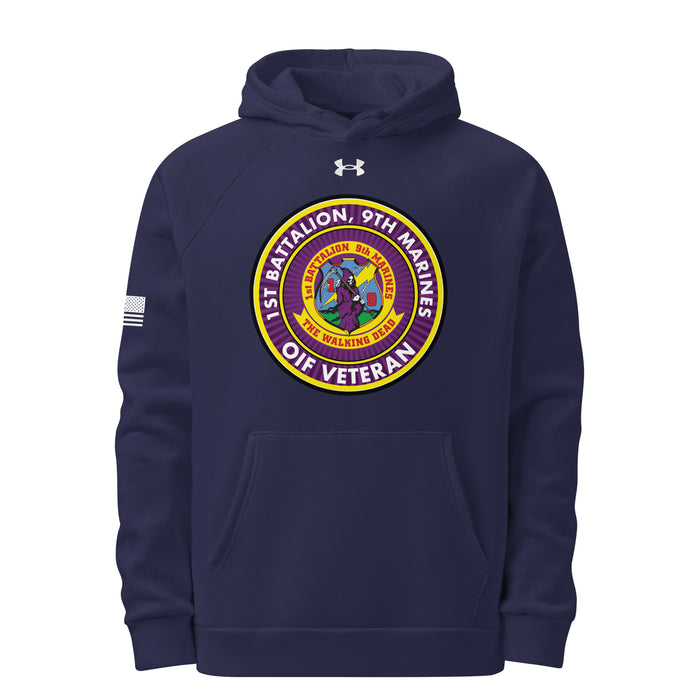 1/9 Marines OIF Veteran Under Armour® Hoodie Tactically Acquired Navy S 