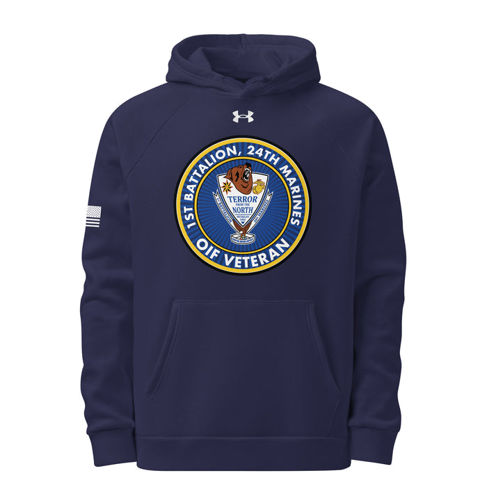 1/24 Marines OIF Veteran Under Armour® Hoodie Tactically Acquired Navy S 