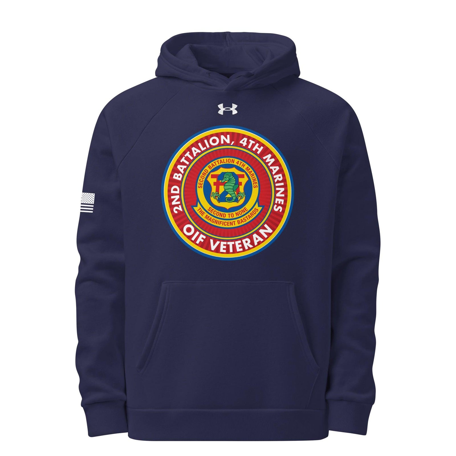 2/4 Marines OIF Veteran Under Armour® Hoodie Tactically Acquired Navy S 