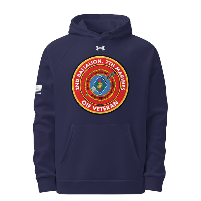 2/7 Marines OIF Veteran Under Armour® Hoodie Tactically Acquired Navy S 