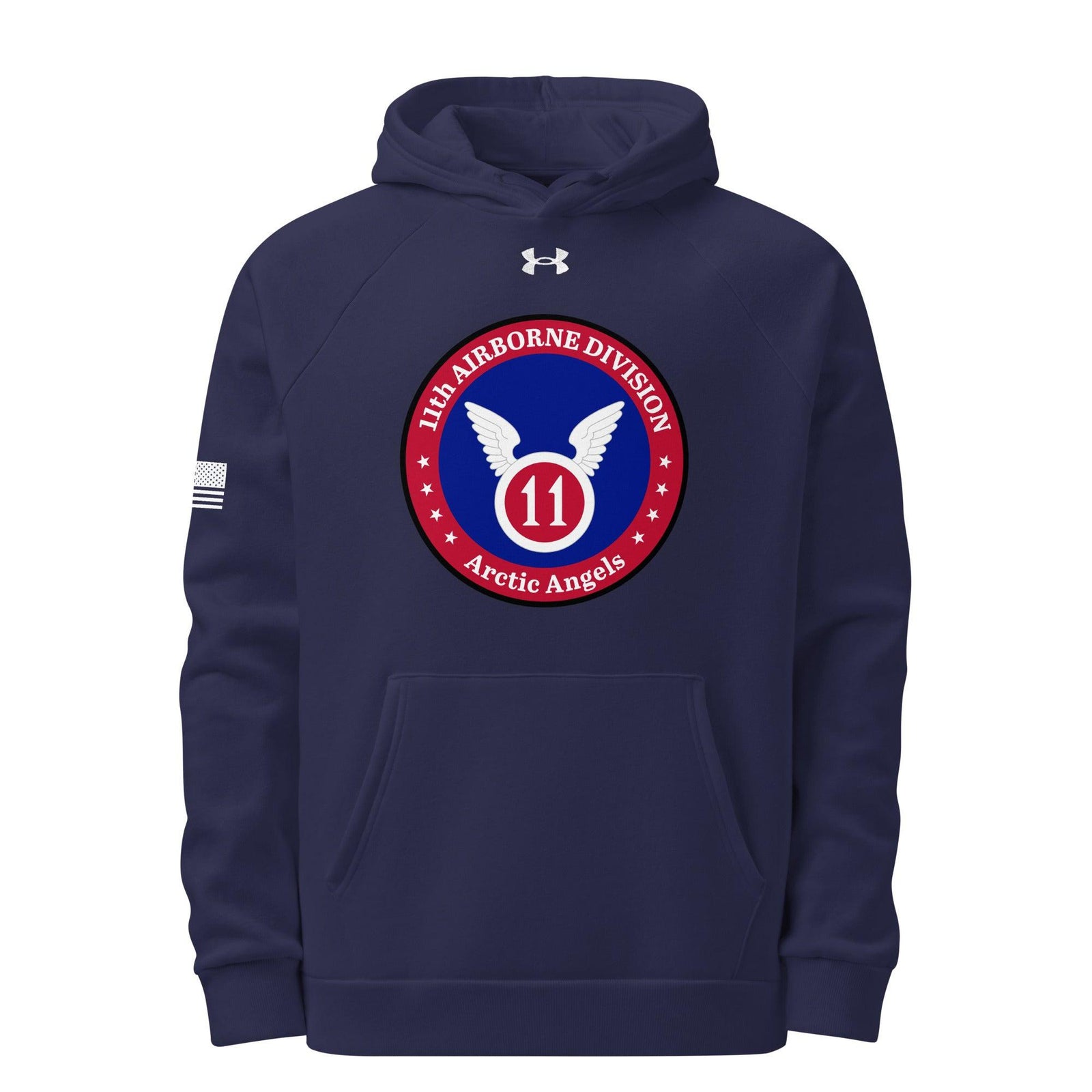 11th Airborne Division "Arctic Angels" Unisex Under Armour® Hoodie Tactically Acquired Navy S