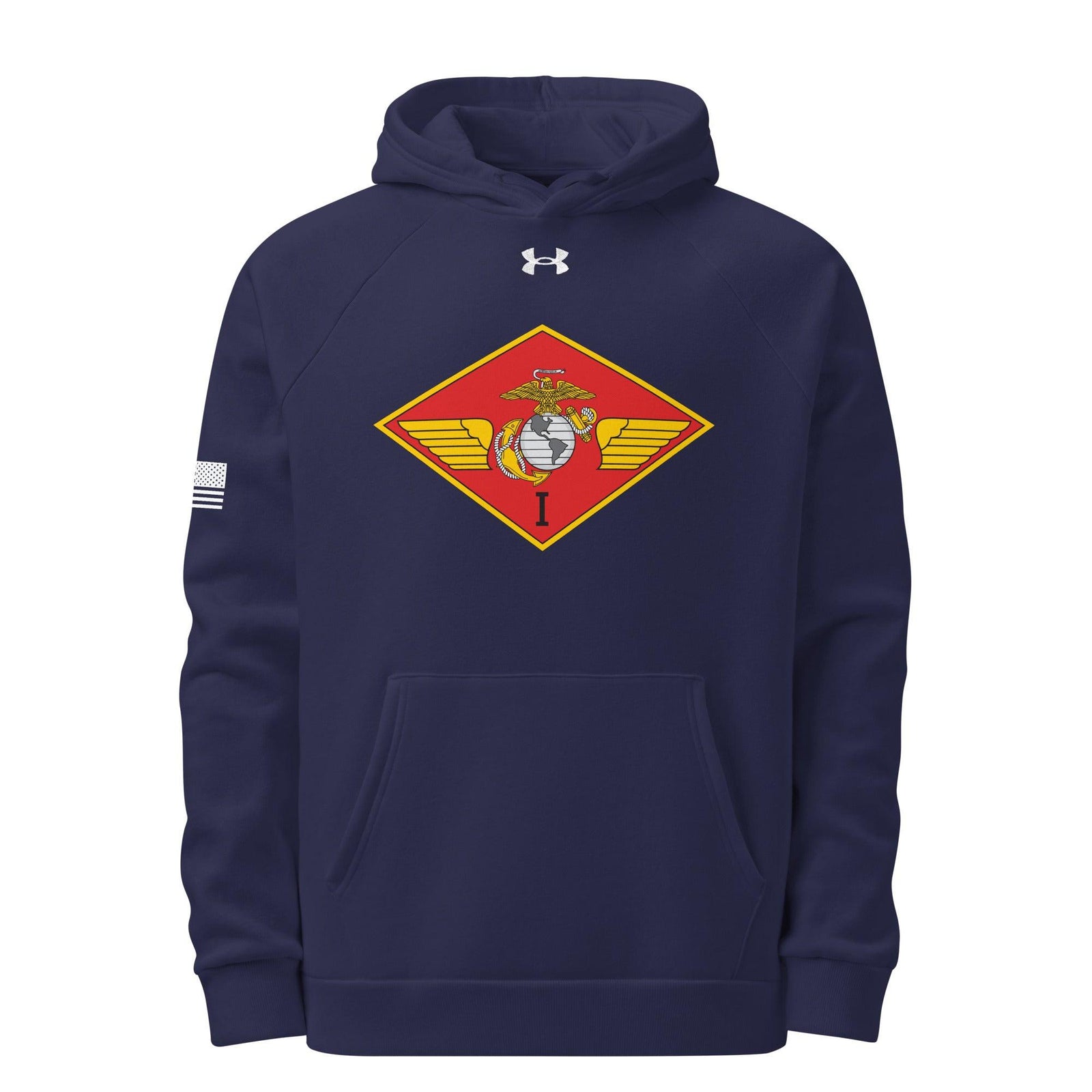 1st Marine Aircraft Wing (1st MAW) Under Armour® Hoodie Tactically Acquired Navy S