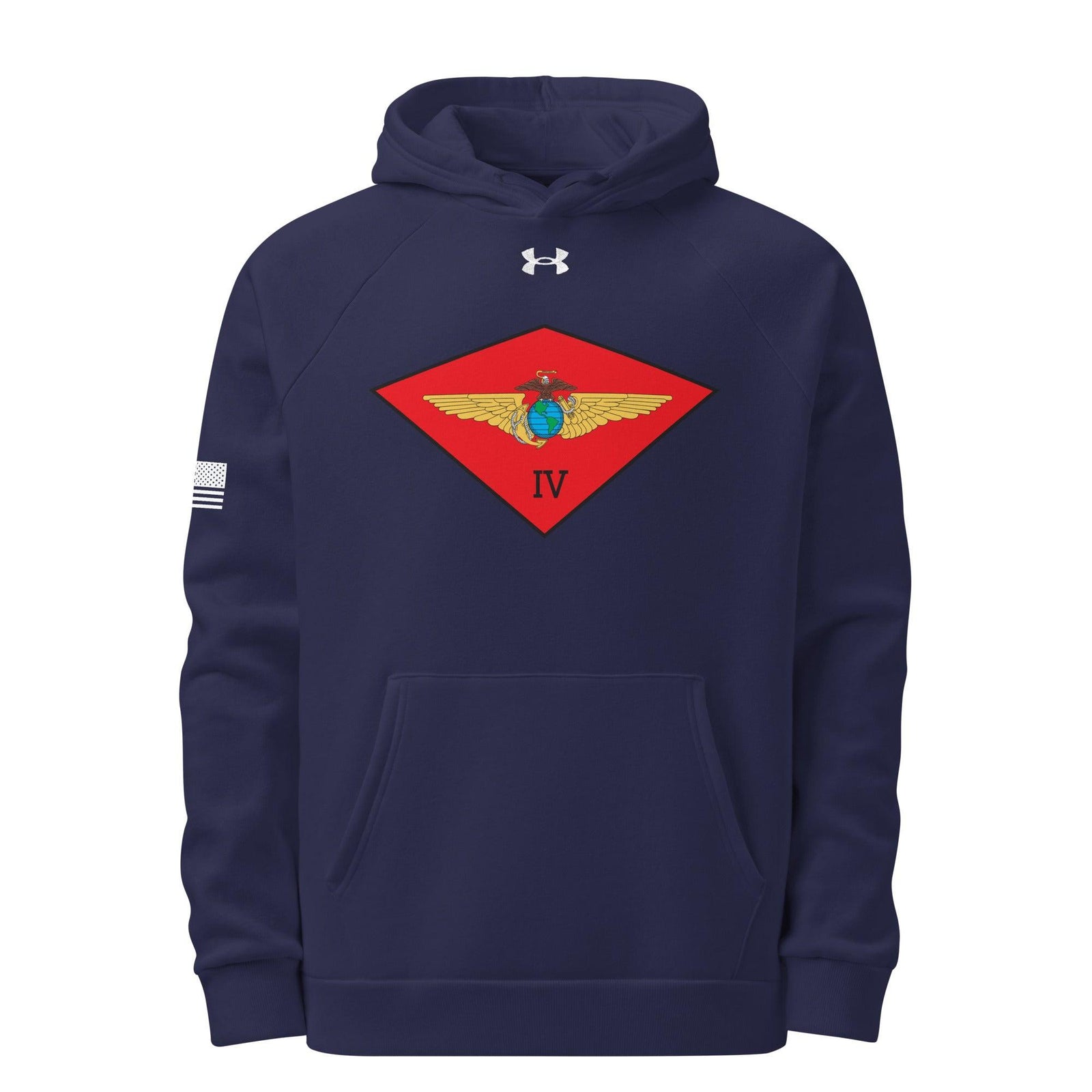 4th Marine Aircraft Wing (4th MAW) Under Armour® Hoodie Tactically Acquired Navy S
