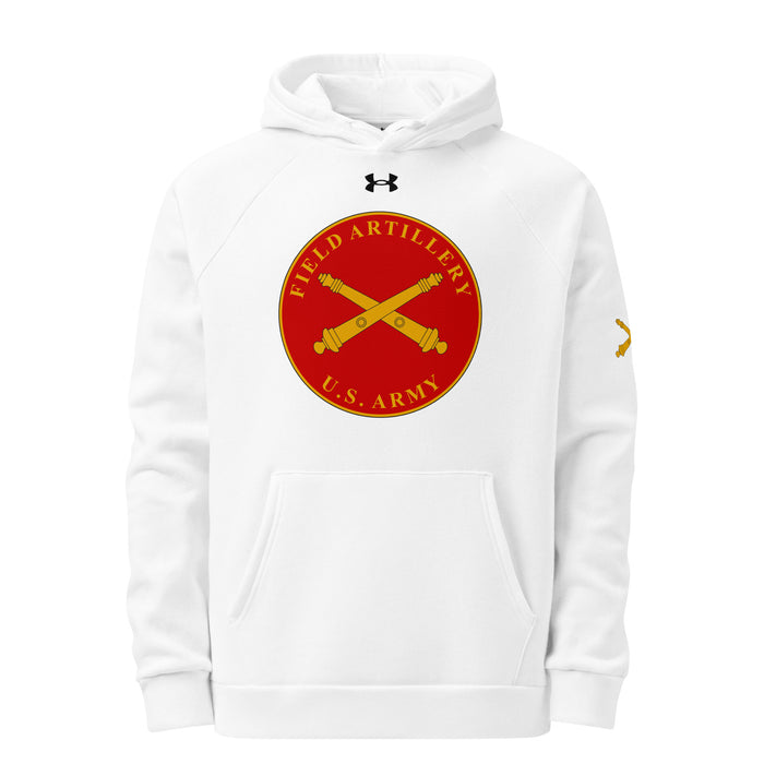 U.S. Army Field Artillery Branch Under Armour® Unisex Hoodie Tactically Acquired White S